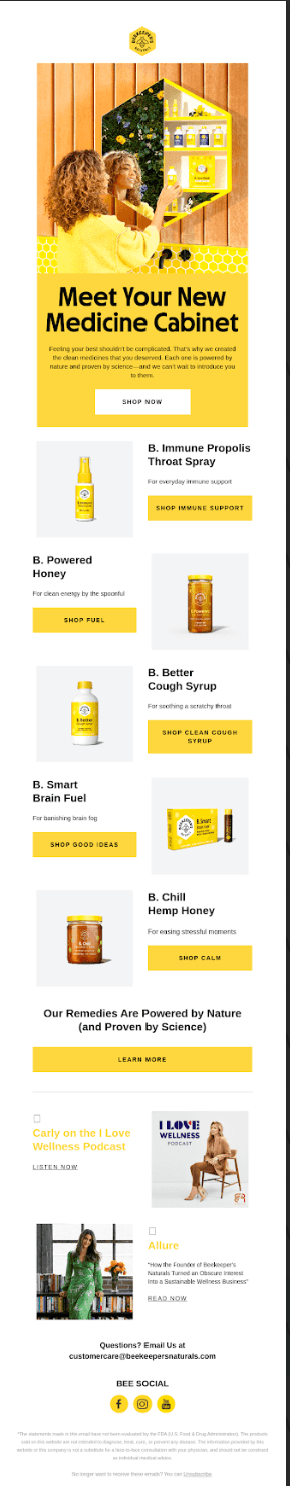 A single long-form SendPoint product email design